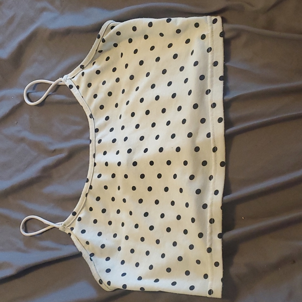 Polka dot crop top